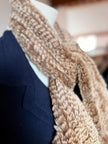 Beige Rabbit Fur Scarf