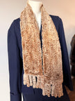 Beige Rabbit Fur Scarf
