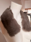 Grey Rabbit Fur Collar