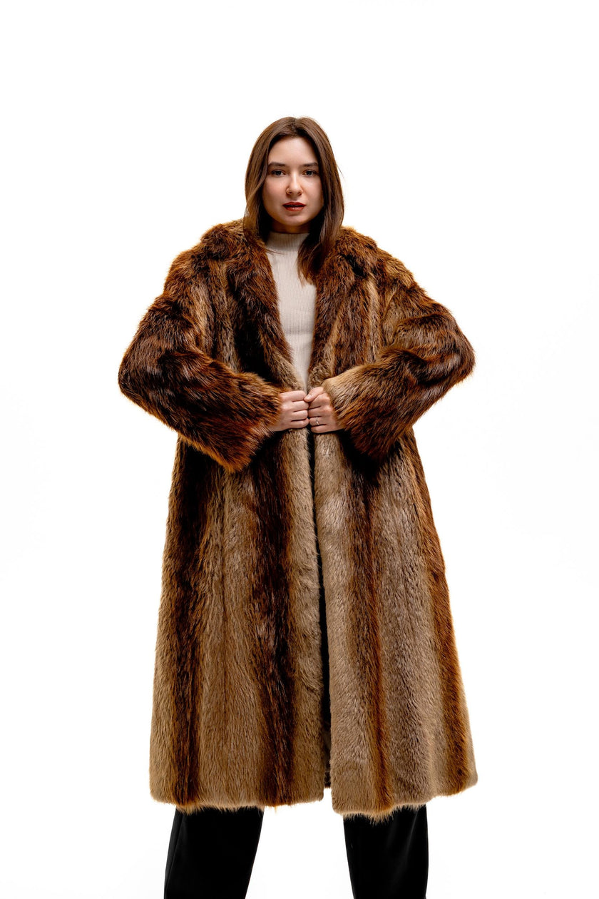 Beaver Fur Trench Coat