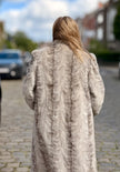 Sapphire Grey Mink Fur Coat