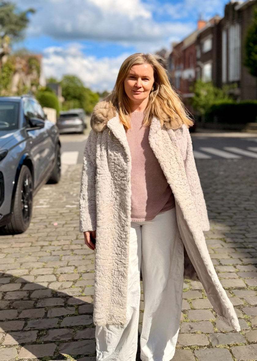 White Astrakhan Fur Coat