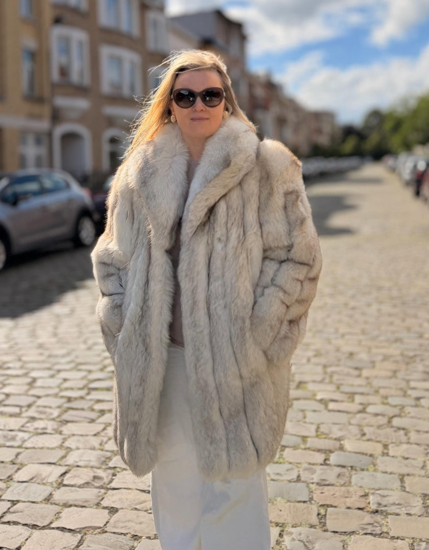 White Fox Fur Jacket