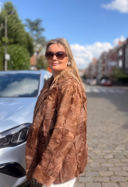 Brown Goat Fur Jacket