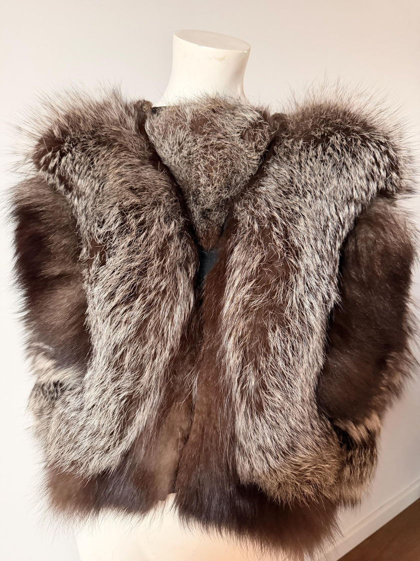 Silver Fox Fur Cape