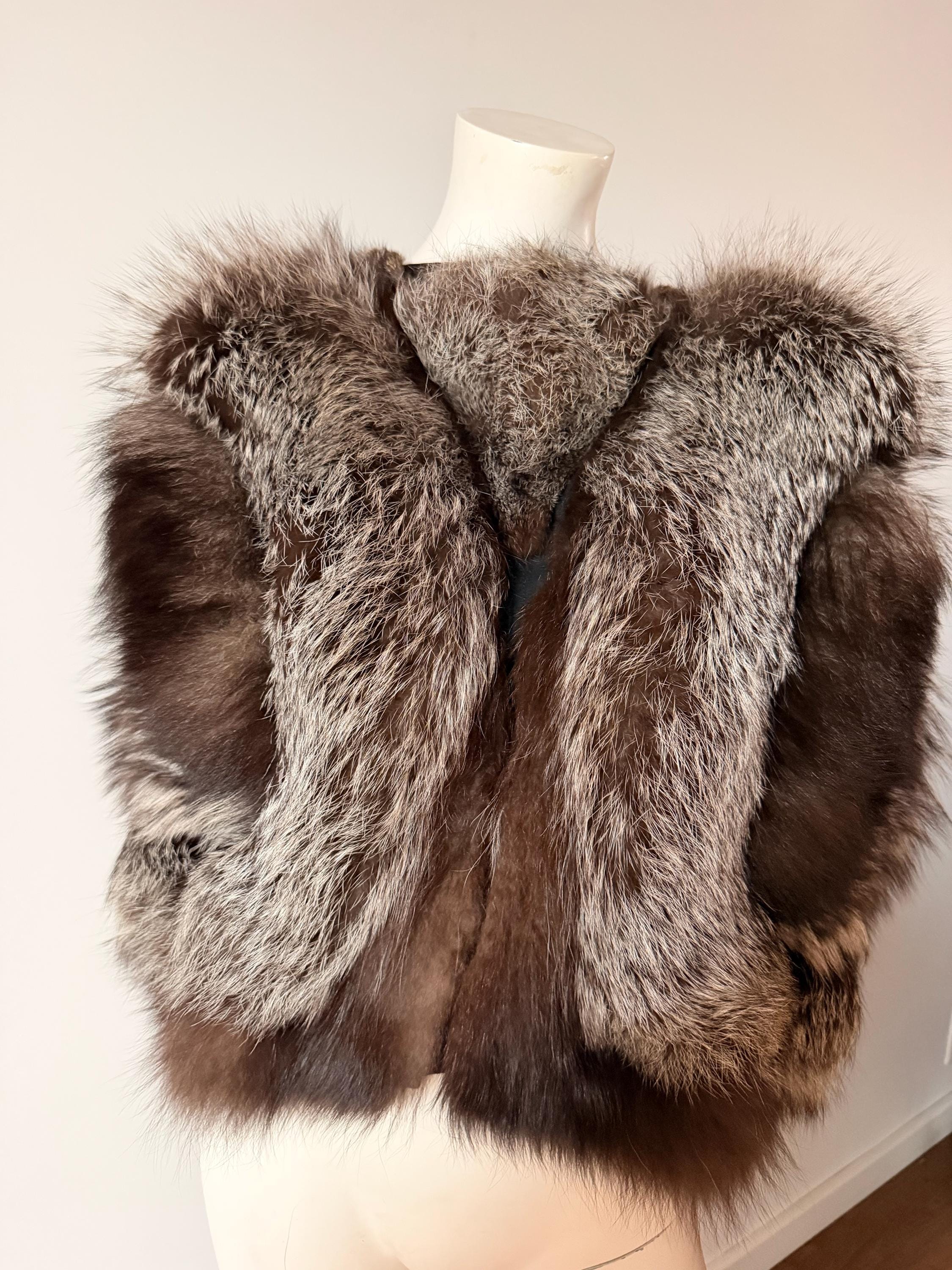 Silver Fox Fur Cape