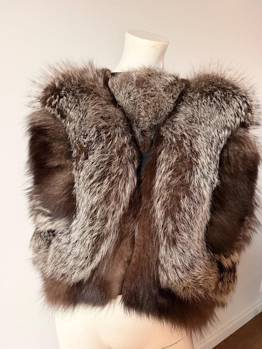 Silver Fox Fur Cape