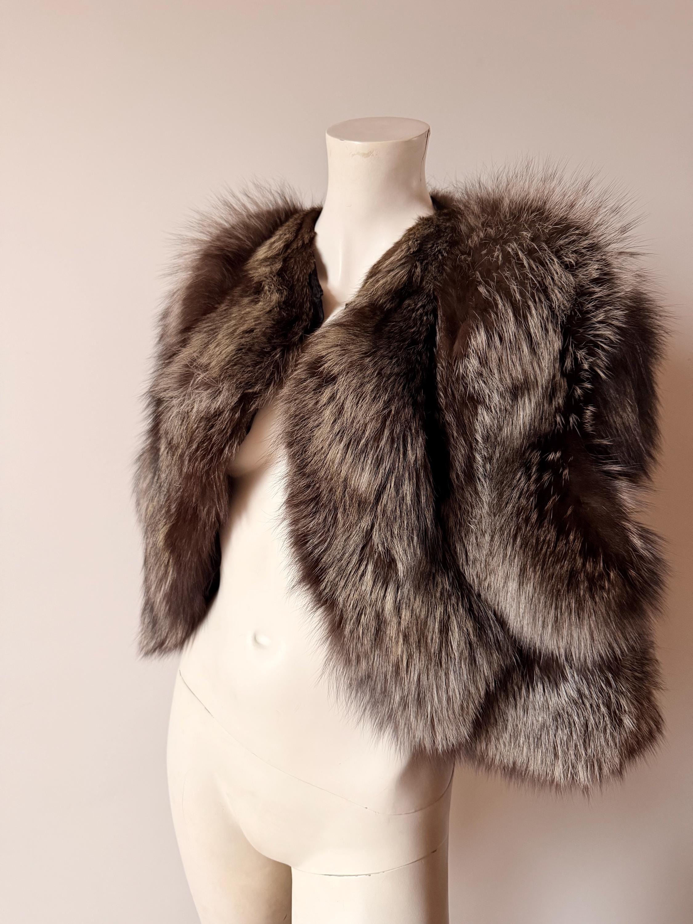 Silver Fox Fur Cape