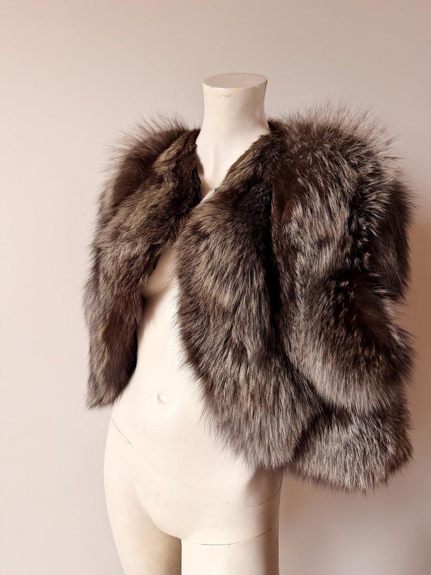 Silver Fox Fur Cape