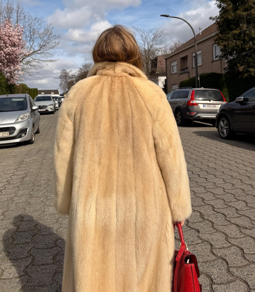 White Mink Fur Coat
