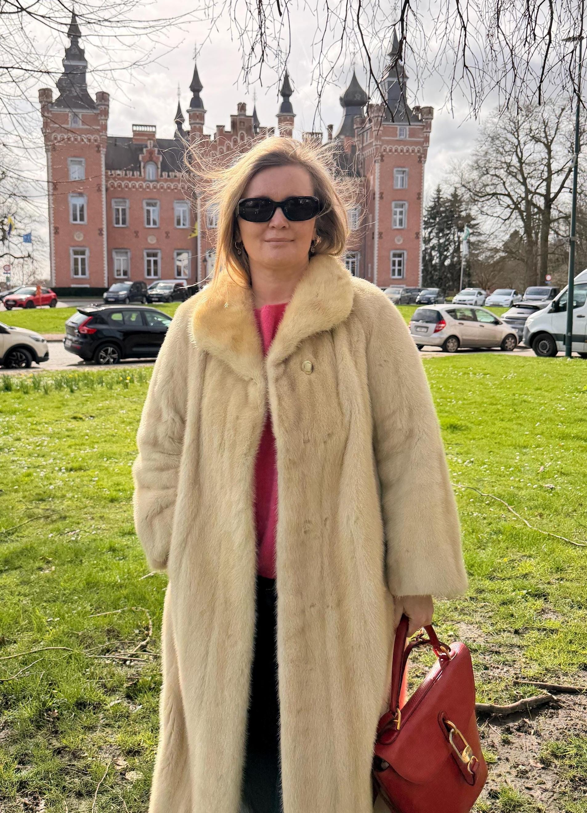 White Mink Fur Coat