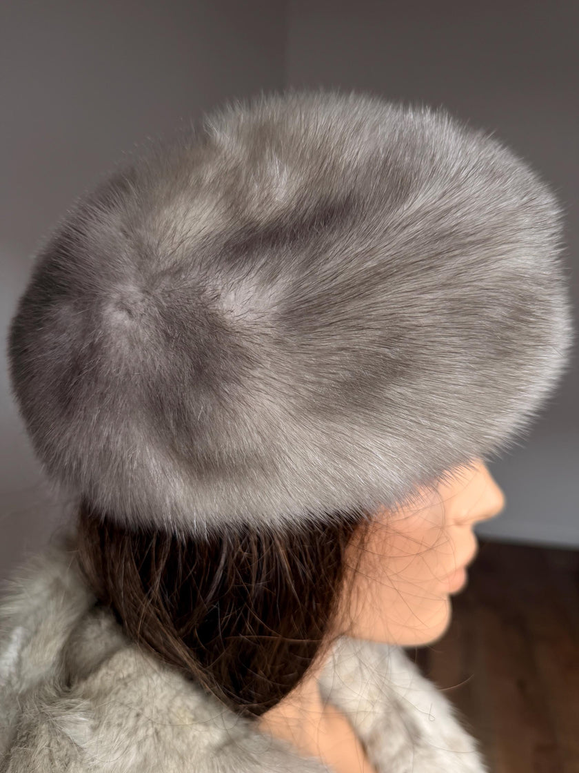 Sapphire Mink Fur Hat