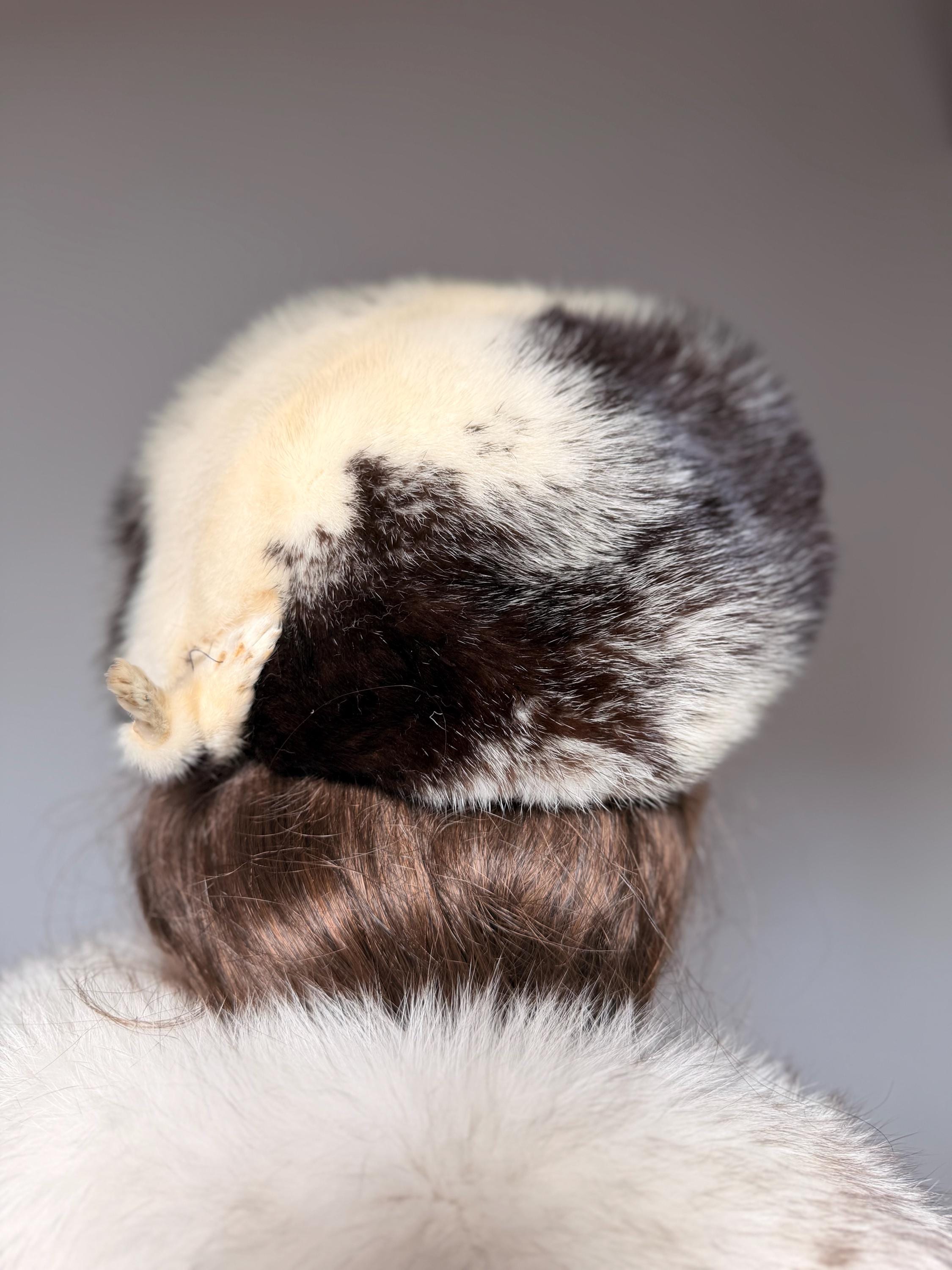Cross Mink Fur Hat