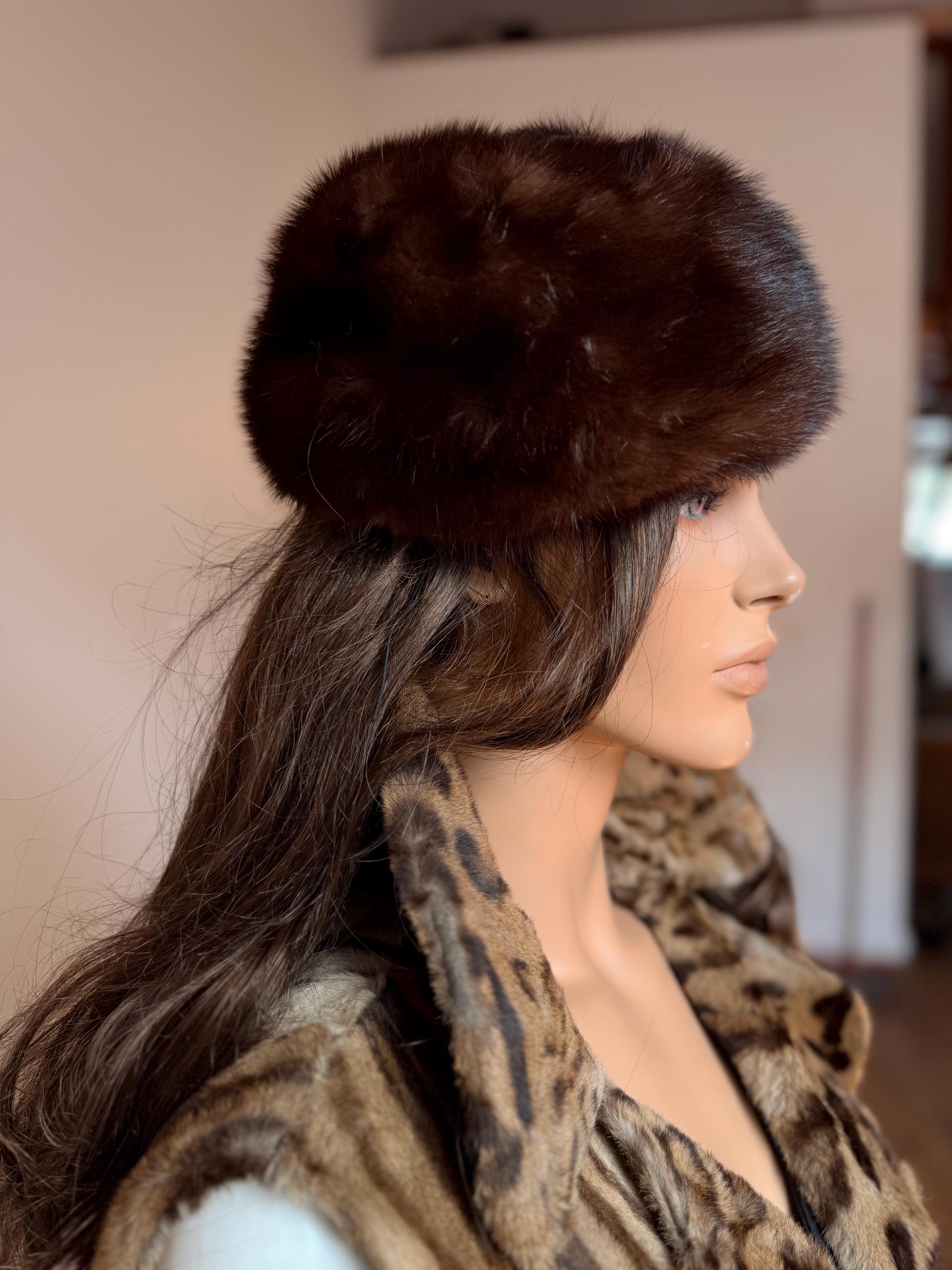 Brown Mink Fur Hat