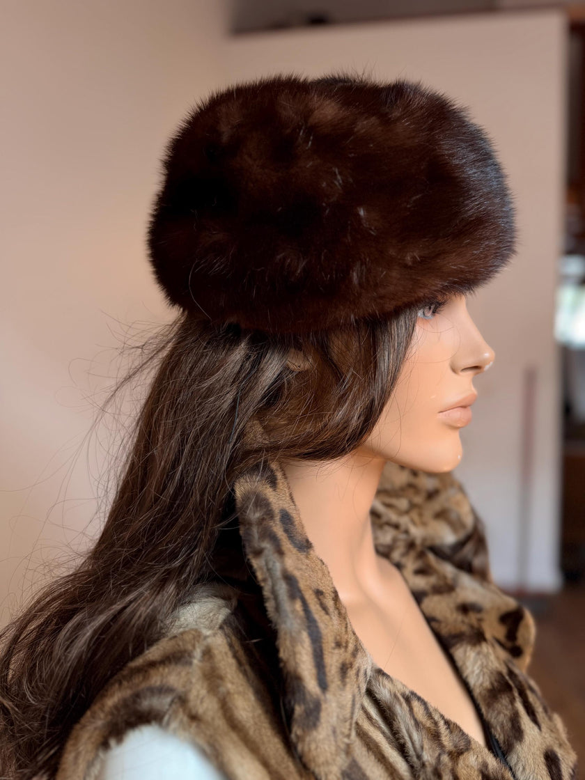 Brown Mink Fur Hat