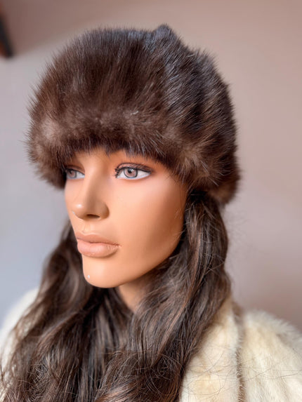 Grey Mink Fur Hat