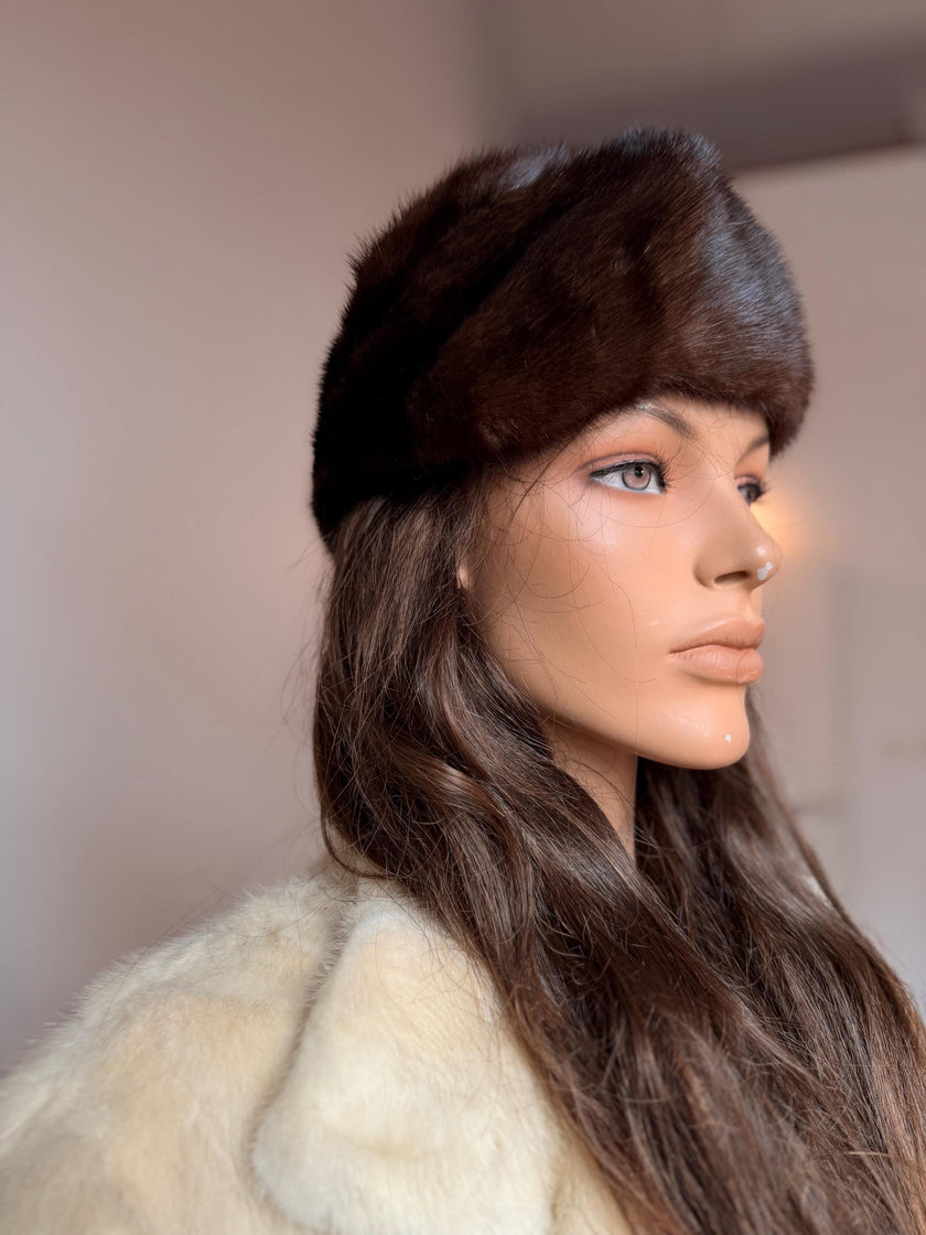 Brown Mink Fur Hat