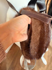 Set - Mink Fur Stole& Fur Bag