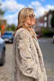 Sapphire Grey Mink Fur Coat