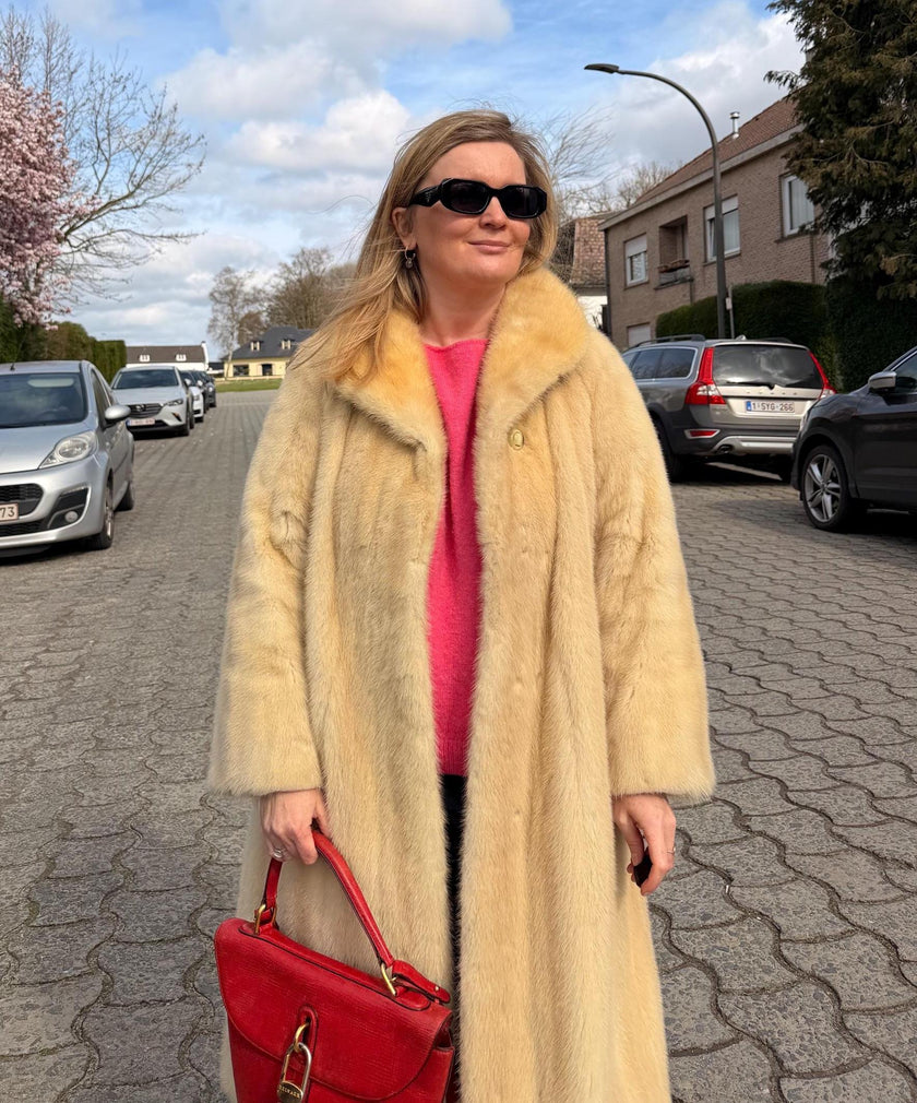 White Mink Fur Coat