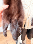 Luxury Vintage Brown Mink Fur Stole | 1980s Genuine Collar