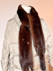 Luxury Vintage Brown Mink Fur Stole | 1980s Genuine Collar