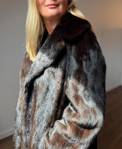 Brown Mink Fur Coat – XL-2X