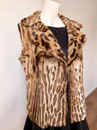Leopard Print Fur Vest – S