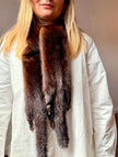 Luxury Vintage Brown Mink Fur Stole | 1980s Genuine Collar