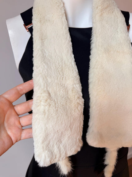 White Rabbit Fur Scarf