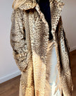 Vintage Leopard Print Fur Coat – Genuine Fur, Size M-XL