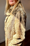 Vintage Leopard Print Fur Coat – Genuine Fur, Size M-XL