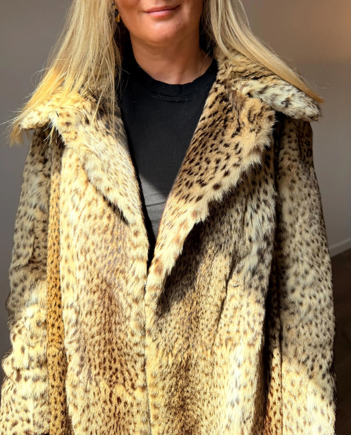 Leopard Print Fur Coat – M-XL
