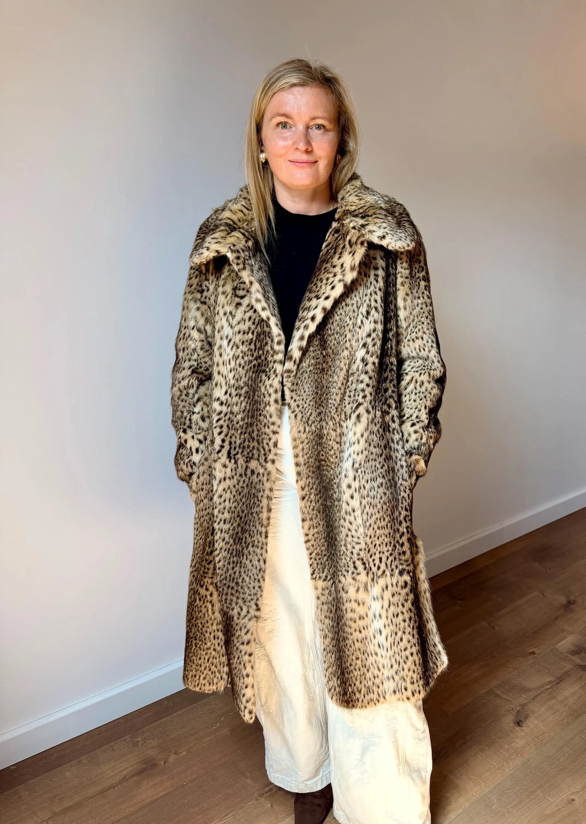 Leopard Print Fur Coat – M-XL