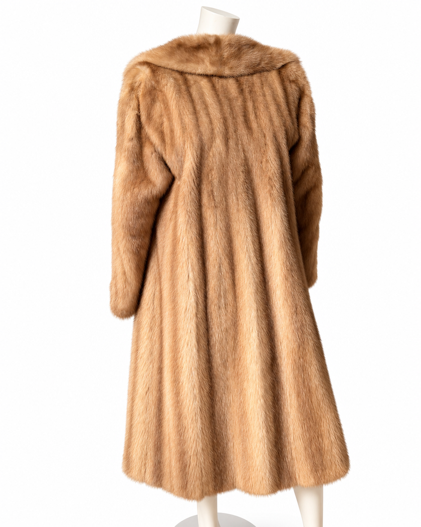 Saga Mink Pastel Fur Coat – S-M